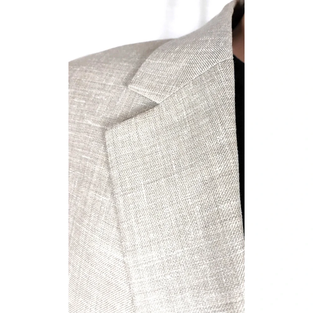 Alfani Tan Sport Coat Blazer 44R Single Breasted No Vent Business Office